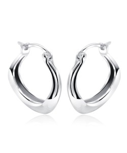 Alluring Designed Silver Hoop Earring HO-2509